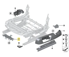 BMW Priekinis Dešinysis Sėdymo Valdymo Blokas 52107240226 Originalus