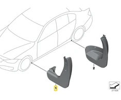 Bmw Priekinis Dulkėtų Apsaugos Rinkinys F30 F31 2011-2019 Originalus 82162218983