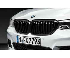 BMW 6 G32 GT priekinis grotelių kairysis elementas, juodos spalvos, blizgus, originalus, 51712445003