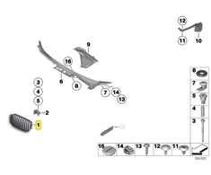 Bmw Priekinis Kairys Grilis 7 F01 F02 F03 F04 Originalus 51137203197