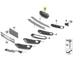 Bmw Priekinis Kairys Radiatoriaus Grillis Originalus 51137239021