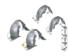 BMW Priekinis Kairys Ratai Dangtelis MINI F56 F55 51717319759 Originalus 51717319759