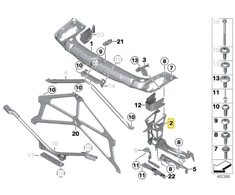 BMW Priekinis Panelio Šoninis Palaikymas Kairys F80 M3 F82 M4 Originalus 51648055669