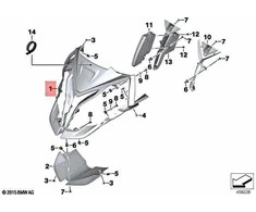 BMW Priekinis Panelis K49 S 1000 XR 2014 2019 Originalus 46637717042