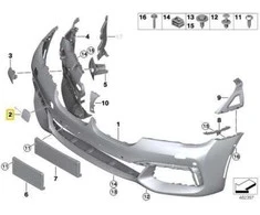 BMW Priekinis Priminis Traukimo Fiksuotės Dėklas 7 G11 G12 Originalus 51118064756