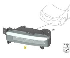 BMW Priekinis Riedlentės Šviesos Lempa LED Kairė F40 F45 F46 G07 Originalus 63177471081