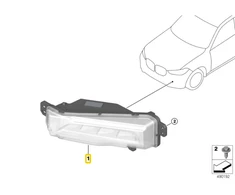 BMW Priekinis Riedlentės Šviesos Lempa LED Dešinė X5 X6 X7 Originalus 63177406366