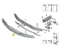 BMW Priekinis Stabdžių Atrėmiklis 4 F32 F33 F36 Originalus 51117289911
