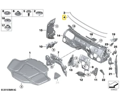 Bmw Priekinis Stiklas Schallisolierung 5 G30 F90 M5 G31 Originalus 51487458549