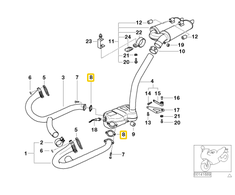 BMW R 1100 S R 1100 RS Išmetimo Gasketas Originalus 18121342969