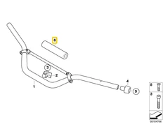BMW R 1200 GS K25 Rankenos Stiklo Krytis Juodas Baltas Originalus 46637706632