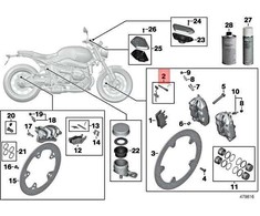 BMW R 1200 GS R 1250 GS Befestigungsteile Bremsbe Originalus 34118535158