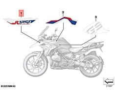 BMW R 1200 GS R 1250 GS Priekinis Rato Dangtelis Kairys Originalus 51149457651