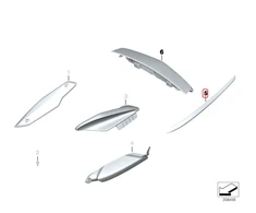 BMW R 1200 RT R 1250 RT K 1600 GT K 1600 GTL Chromo Strip Case Deklas Originalus 51148545124