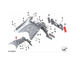 BMW R1250R K53 K54 Licencijos Plokštelės Laikiklis Originalus 46628546388