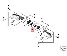 BMW R13 adapterio posūkių indikatoriaus laikiklis originalus 63237723439