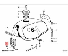 Bmw R50 R60 R75 R80 Kuro Bako Tvirtinimo Atrama Guma Originalus 16111230030