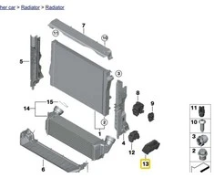 BMW radiatoriaus laikiklis 17117533537 Originalus