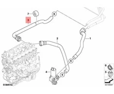Bmw Radiatorio Ir Variklio Grįžtamojo Šlaunelio Vamzdis Originalus 64216928595