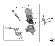 BMW Rankinio Stabdžio Svirties Vamzdžio Spaustukas F 750 GS F 850 GS Originalus 32728393011