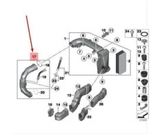 Bmw Reinluftrohr 5 F07 F10 F11 6 F06 F12 F13 13718508171 Originalus