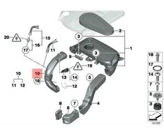 Bmw Reinluftrohr 5 F07 F10 F11 7 F01 F02 Originalus 13718506702