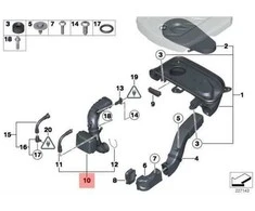 BMW Reinluftrohr 5 F10 F11 Originalus 13718509816
