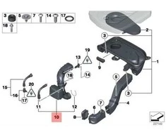 BMW Reinluftrohr 5 F10 F11 Originalus 13718509816