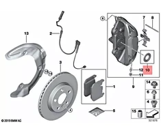 BMW Remonto kauptas stabdžių kaladės 1 F40 116d 118d 120d Originalus 34106888634