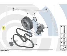 BMW Remonto Rinkinys Diržo Pavarai Pilnas F45 F46 F48 F39 F56 F55 F54 F57 F60 Originalus 11285A35E15