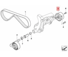 Bmw Riemenspanner E46 E60 E61 E65 E83 E53 Originalus 64557786711