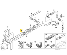 BMW Rohrleitung 3 E46 1998 2006 Originalus 34326752419