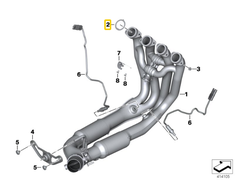 BMW S 1000 RR K46 Išmetimo Vamzdžio Atramos Originalus 18518542088