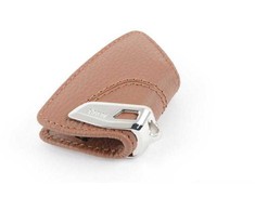 BMW Saddle Brown Leather Key Case FOB Holder 1 F40 3 G20 5 G30 Originalus 82292408818