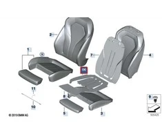BMW Šildytuvas Sport Sėdžiui 5 F90 M5 52107387753 Originalus