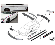 BMW Sill Trim Carbon 4 F33 F83 M4 51472457841 Originalus