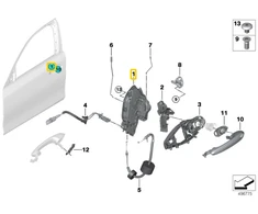 BMW Sistemos Spyna Dešinė 3 G20 G21 Z4 G29 Originalus 51217445044