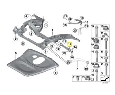 BMW Sparnuotoji Svirtis Apatinė Su Guminu Laikikliu Dešinėje 5 F10 31122284978
