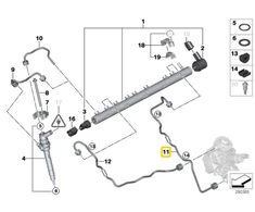 Bmw Spaudimo Šlaunelio Surinkinys E90 E91 E92 E93 F07 F10 F11 F01 F02 Originalus 13537805424