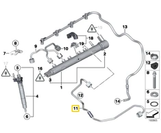 BMW Spaudimo Šlaunis 13537800604 Originalus