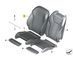 BMW Sportinis Odinis Atpalas Kairysis 2018-2019 G20 G21 G01 G02 Originalus 52108746043