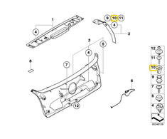 Bmw Spreizmutter E81 E87 E46 X1 E84 Mini F56 F55 R60 R61 Originalus 51138253546