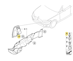 BMW Spreizniet E81 E87 E90 E91 E92 E93 X1 X3 Z4 Originalus 51717001494