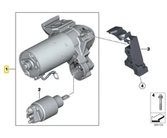 BMW Starteris Originalus 12418571905 1' F20