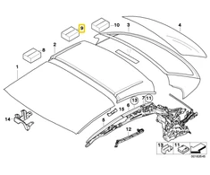 Bmw Stogų Dėklas Vidurys Originalus 54377183308