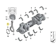 BMW Sujungimo Stiebas G30 F90 G11 G12 G14 G15 Originalus 11247852246