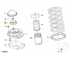 Bmw Sustabdytuvas E36 E34 E32 E31 31331139334 Originalus