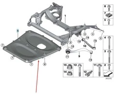 BMW Sustiprinimo Plokštė F87 M2 F80 M3 F82 M4 Originalus 31102284631