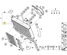 BMW Temperatūros jungiklis Originalus 17117716225