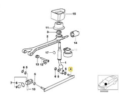BMW Tiesus selektoriaus strypas Originalus 25111221950 5' E34